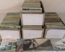 4 boxes of large format postcards inc Europe, illustrations and greetings (approximately 3000