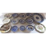 Assorted plates inc blue and white, Aynsley and Copeland Spode