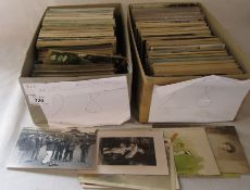2 boxes of assorted postcards, photographs etc (approximately 1000 cards)