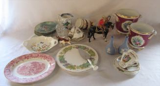 Assorted ceramics etc inc Villeroy & Boch, Aynsley, Booths, Beswick (af) and Royal Worcester