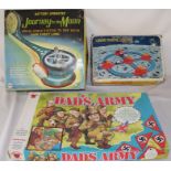 Mego Journey to the Moon and Lunar Traffic Control vintage space games and Dad's Army board game