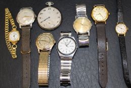 Selection of wristwatches including Helvetia, Chalet 15 Jewels & a Rone open face pocket watch in