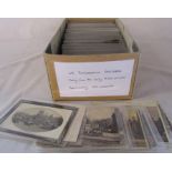 Box of approximately 350 UK topographical postcards dating from the early 1900s onwards