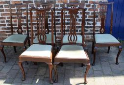 Set of 4 early 20th century dining chairs & a pair of Queen Anne dining chairs