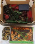 Quantity of Meccano with instructions for outfit no 3