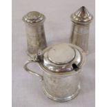 Silver condiment set Sheffield 1948/49 total weight 9.40 ozt