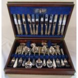 Cased Elkington silver plate canteen of cutlery