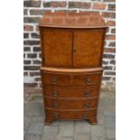 Bow fronted Georgian style cabinet