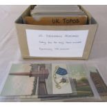 Box of approximately 350 UK topographical postcards dating from the early 1900s onwards