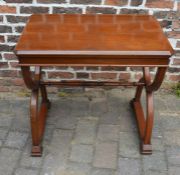 Victorian mahogany serving table on an X frame