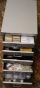 Bisley cabinet containing watch parts & tools