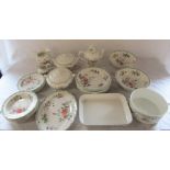 Quantity of Royal Doulton 'Victorian Garden' TC1176 table ware inc tureens, plates and dishes