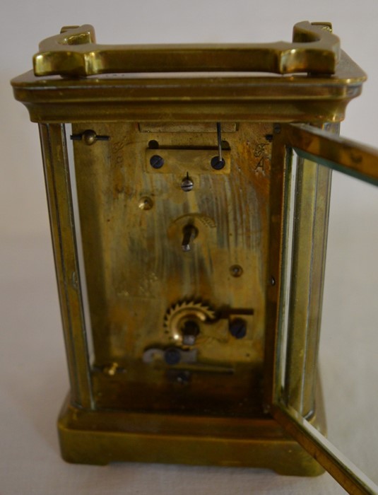 French brass carriage clock (not working) - Image 2 of 3