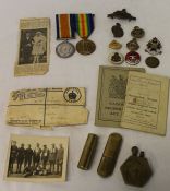 WW1 pair of medals awarded to Pte W Craven Notts & Derby regiment, General Musketry Course scoring