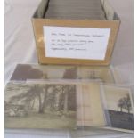 Box of real photo UK topographical postcards dating from the early 1900s onwards approximately 255