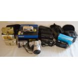 Various compact cameras including Lumix DMC-FZ5, Canon Powershot A720IS, Olympus U-410, Nikon Lite