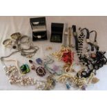 Various costume jewellery and watches