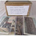 Box containing approximately 350 European topographical postcards inc Tenerife and Madeira and 5