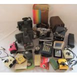 Various camera equipment etc inc Polaroid, Ensign etc