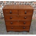 Late Georgian / early Victorian mahogany chest of drawers