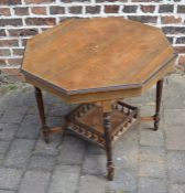 Late Victorian octagonal occasional table
