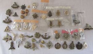 Collection of military / Regiment badges etc inc Lincolnshire, Suffolk, The Royal Irish Rangers,