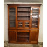 Large mahogany Victorian bookcase 237 cm x 190 cm (in 2 sections)