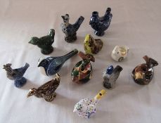 12 ceramic bird whistles inc Royal Copenhagen fajance