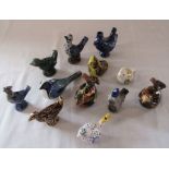 12 ceramic bird whistles inc Royal Copenhagen fajance