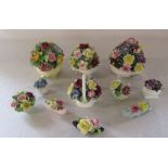 Selection of china flower posies inc Aynsley