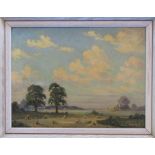 Framed oil on board 'Evening Clouds' by Clive Browne 46 cm x 36 cm (size including frame)