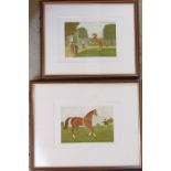 2 framed limited edition horse racing lithographic prints by Vincent Haddelsey (1934-2010) - 'The