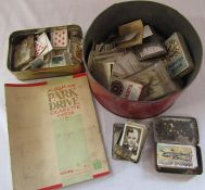 Selection of cigarette cards etc