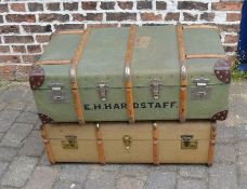 2 vintage travel trunks