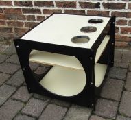 Retro 1960/70s cube drinks table / trolley on castors