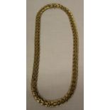 9ct gold flat leaf necklace wt 21.7g