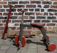 1940s wooden tricycle and scooter