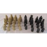 Lewes replica chess set (height of King 9.5 cm)