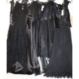 4 ladies new black dresses including NOX (sizes 14, 16, XL, 4XL)