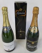 2 bottles of Lanson Black Label Champagne & Baron de Marck champagne