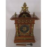 Lenzkirch mantel clock H 54 cm (requires restoration)