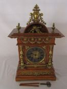 Lenzkirch mantel clock H 54 cm (requires restoration)