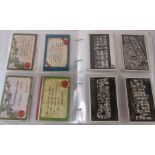 Collection of approximately 239 postcards dating from the early 1900s onwards inc names, riddles,