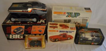 MB Big Trak programmable vehicle, Matchbox 7 UP truck & trailer & a Matchbox 300SL Mercedes Benz & 2