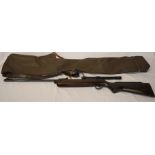 BSA Meteor .22 air rifle with sight & bag (split to stock)
