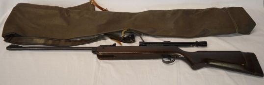 BSA Meteor .22 air rifle with sight & bag (split to stock)