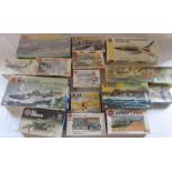 Quantity of Airfix model kits inc Tirpitz, HMS Belfast, HMS Ajax & Falklands warships