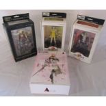 4 Final Fantasy Play Arts action figures - XII no 1 Vaan, XIII-2 no 1 Lightning, VII no 1 Squall