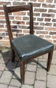 BR Southern Railway waiting room chair with Waterloo label c1940/50s
