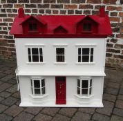 Large dolls house with accessories H 100 cm L 94.5 cm